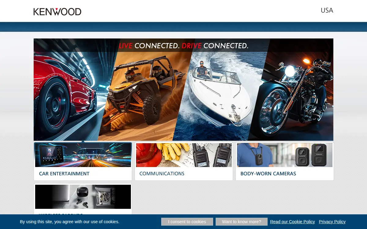 Homepage of Jvckenwood USA Corporation