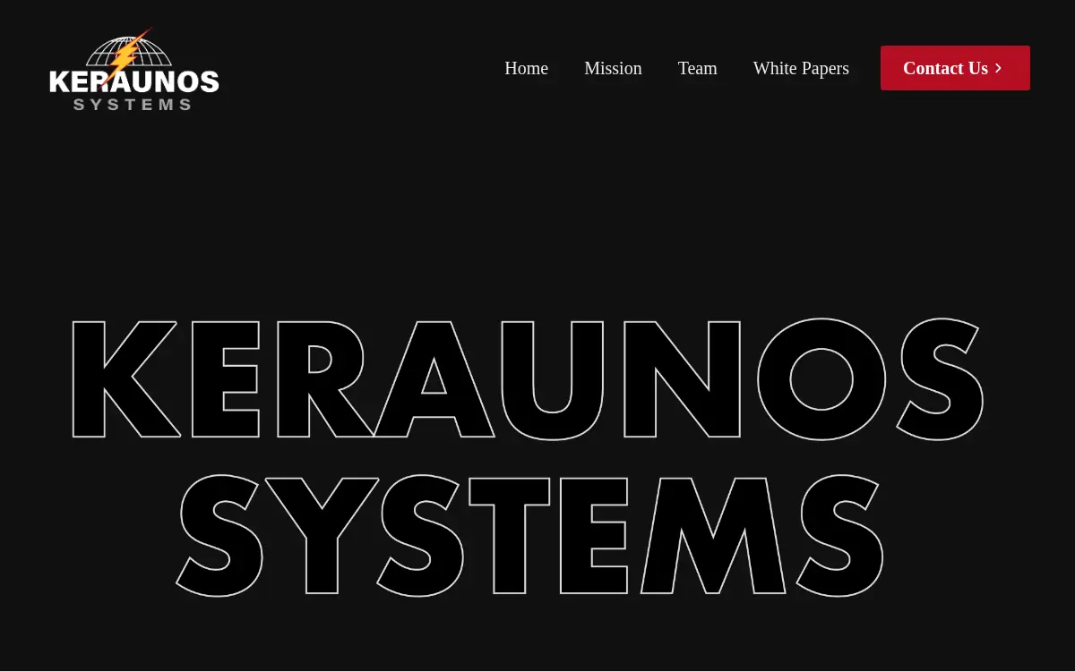 Homepage of Keraunos Systems, INC.