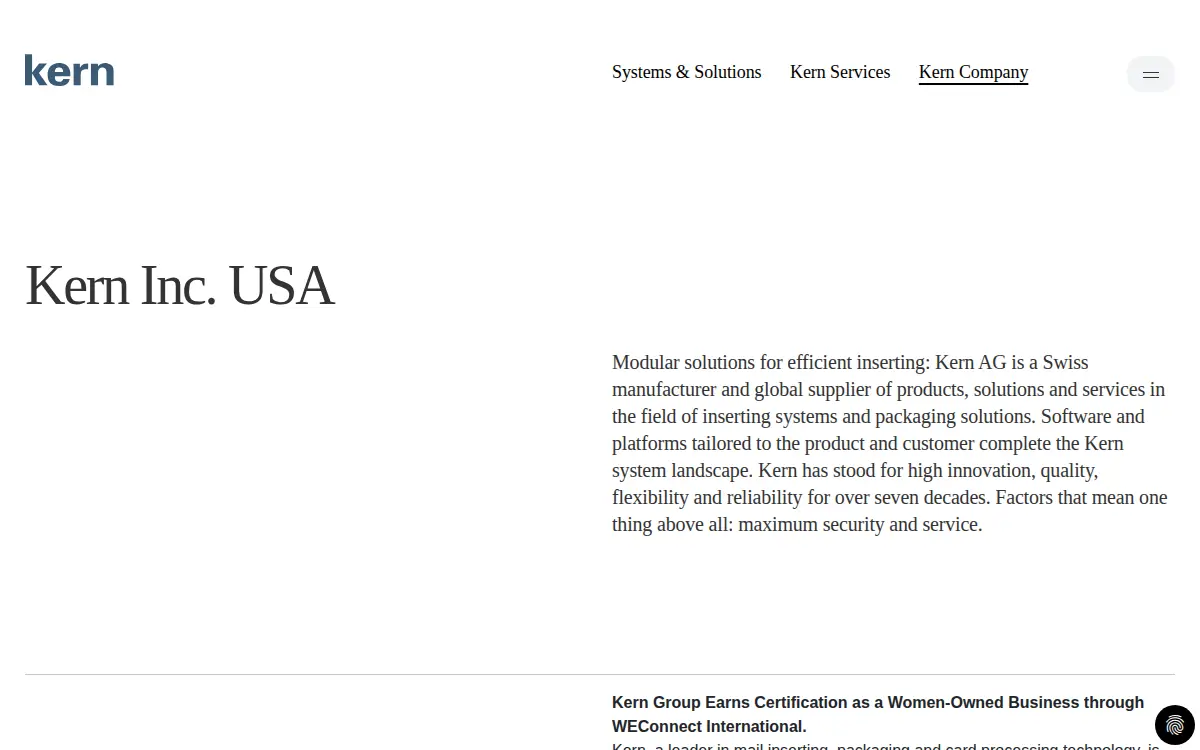 Homepage of Kern, INC.