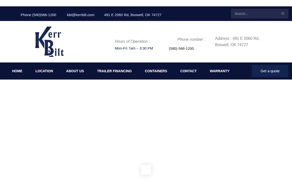 Homepage of Kerr-bilt Trailers Jl INC