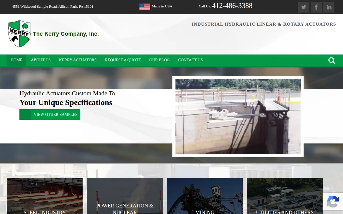 Homepage of The Kerry Company, INC.