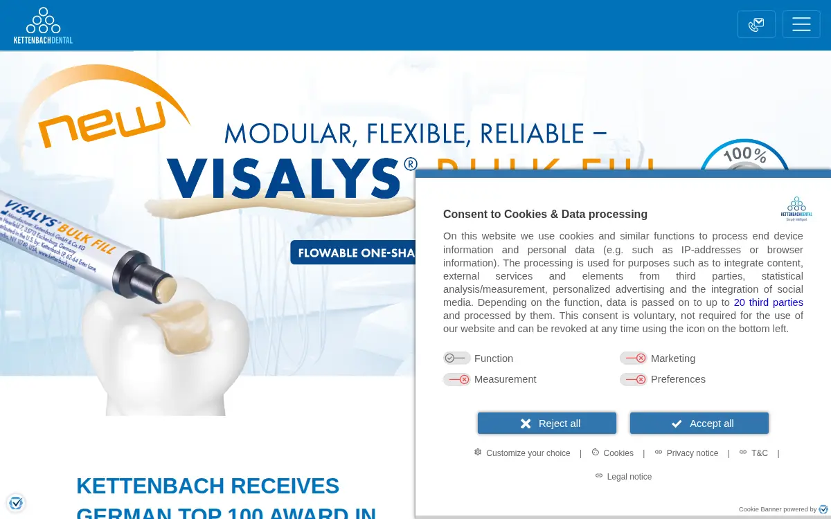 Homepage of Kettenbach L.p.