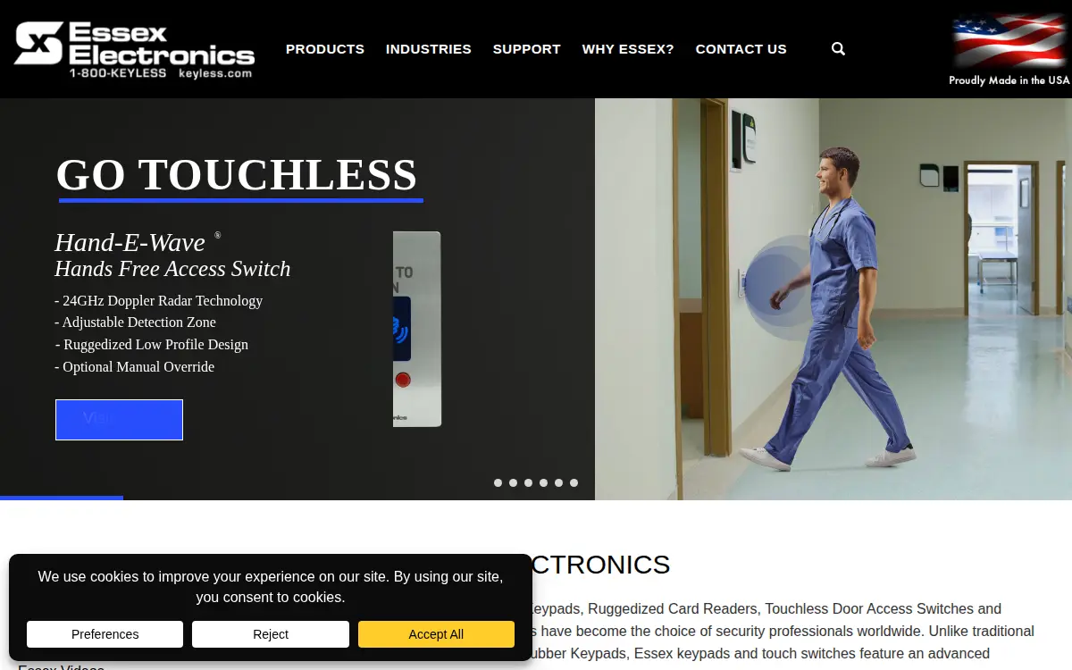 Homepage of Essex Electronics, INC.