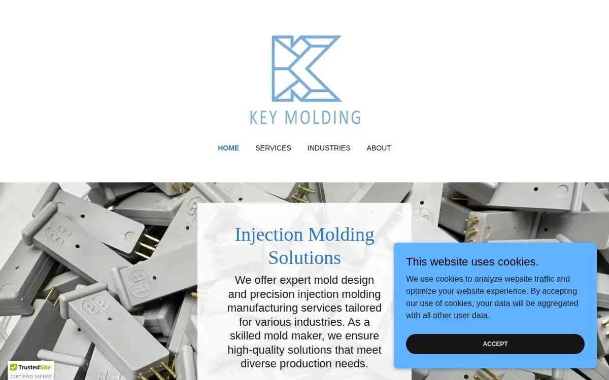 Homepage of Key Molding, LLC