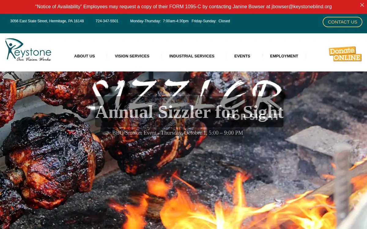 Homepage of Keystone Vocational Services INC