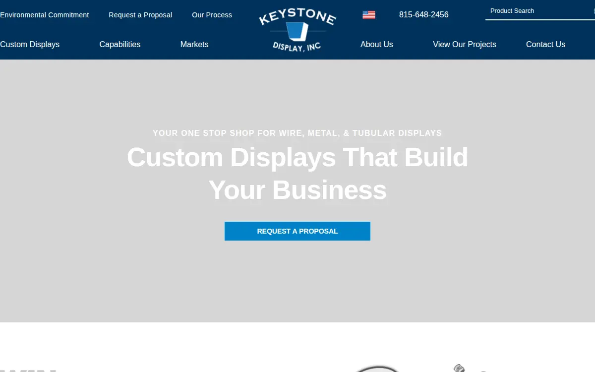 Homepage of Keystone Display INC