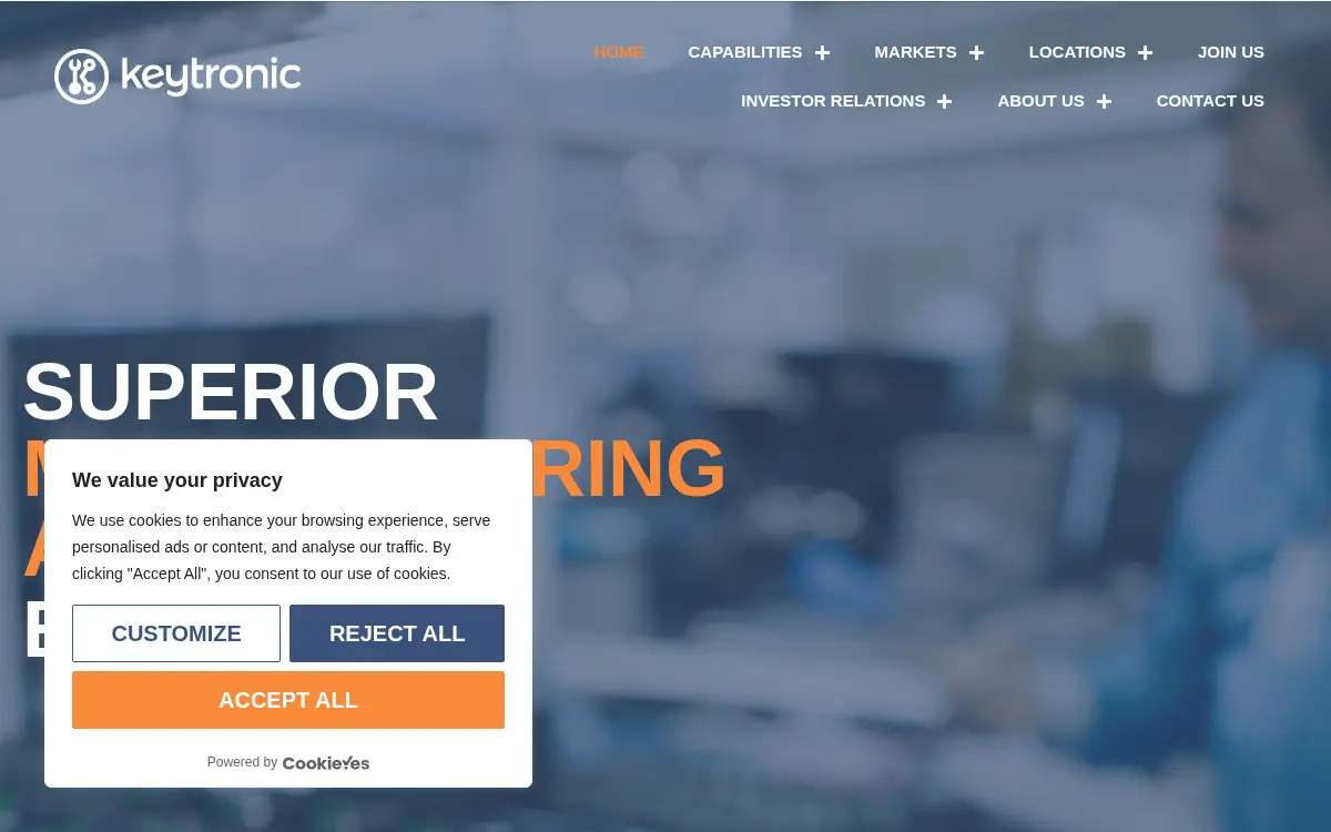 Homepage of Key Tronic CORP