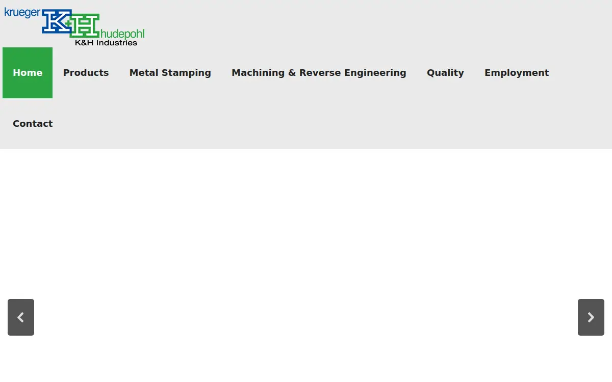 Homepage of K & H Industries, LLC
