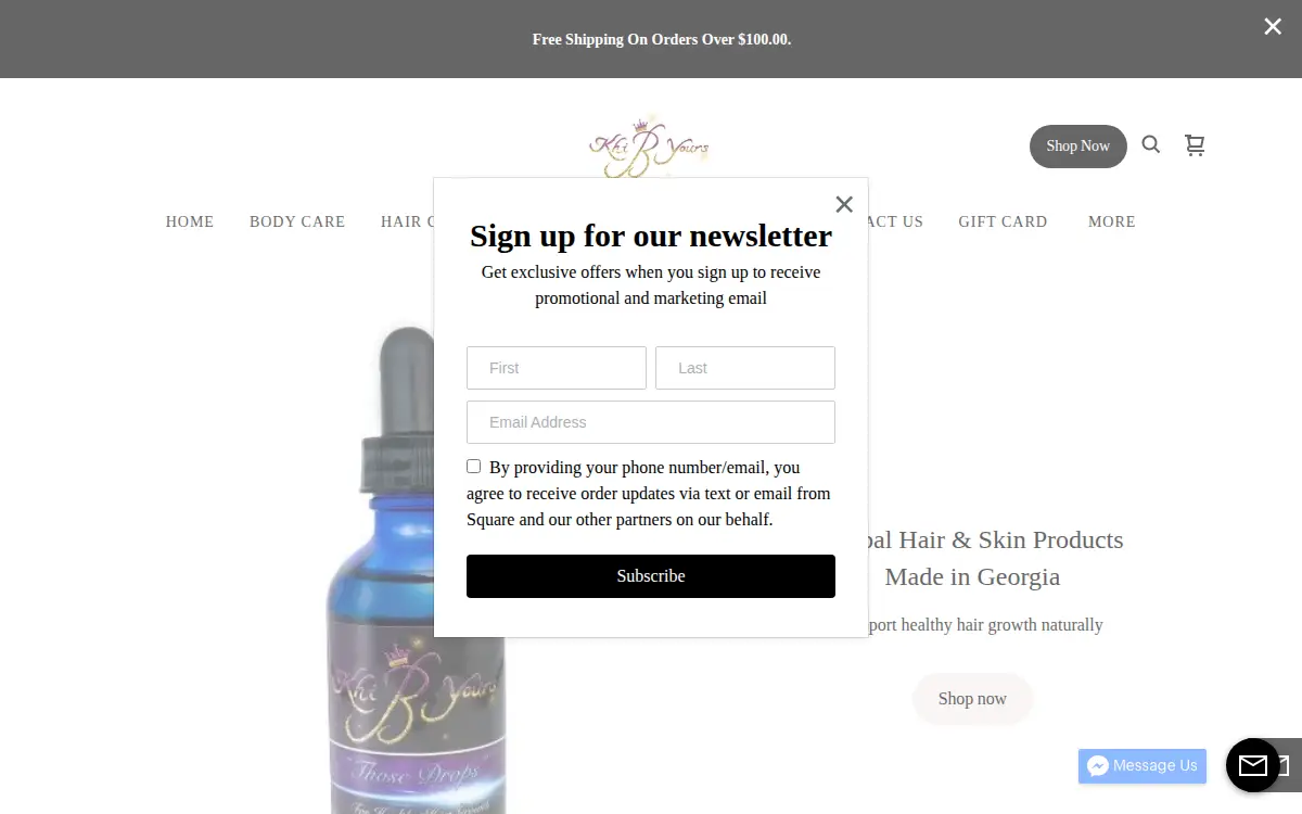 Homepage of Khi B Yours LLC