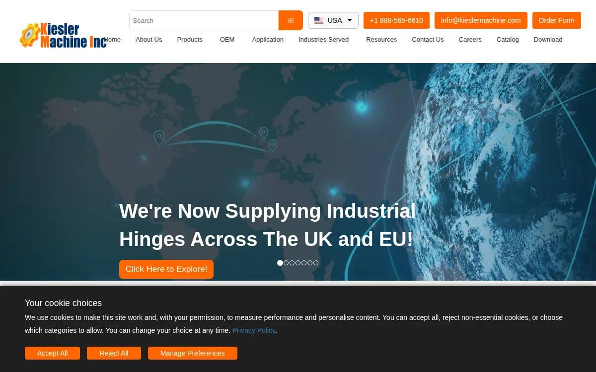 Homepage of Kiesler Machine, INC.