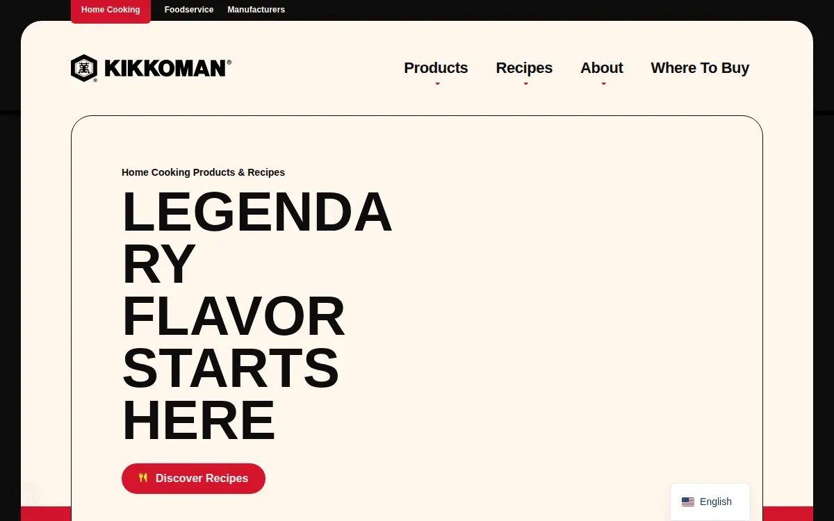Homepage of Kikkoman Sales Usa, INC.