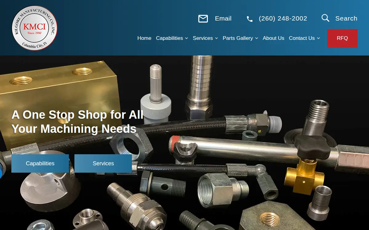 Homepage of Kilgore Manufacturing CO INC