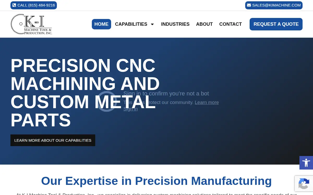 Homepage of Ki Machine Tools & Productions INC