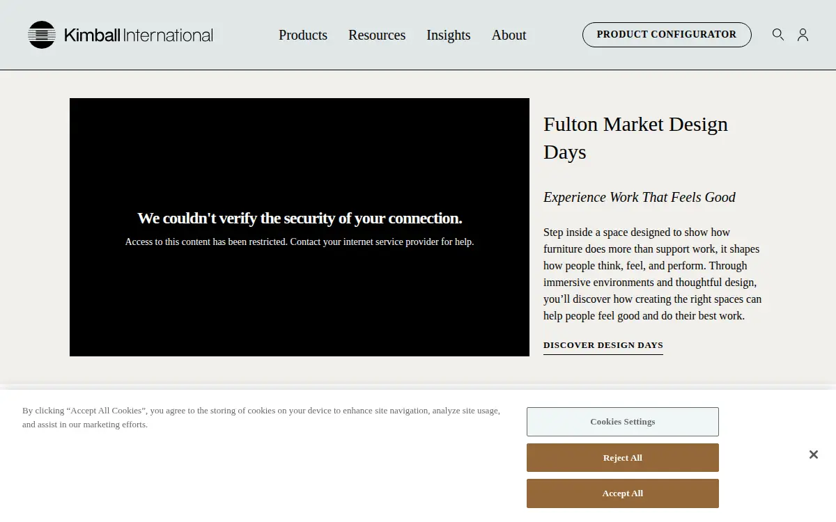 Homepage of Kimball International INC