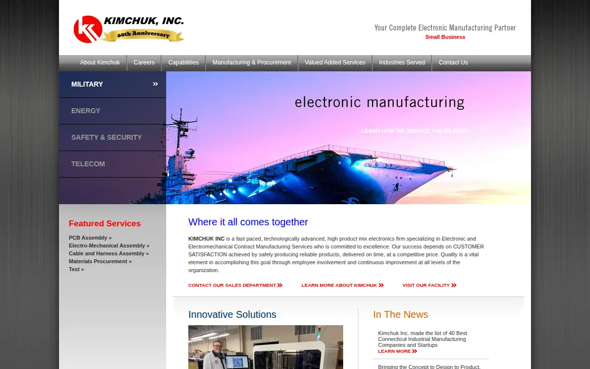 Homepage of Kimchuk, Incorporated