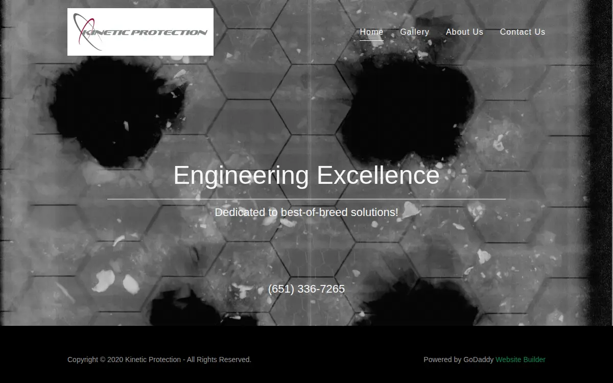 Homepage of Kinetic Protection LLC