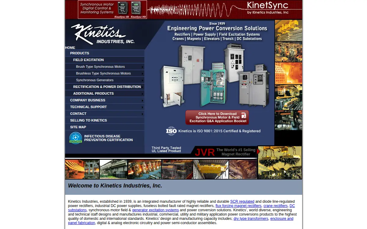 Homepage of Kinetics Industries INC