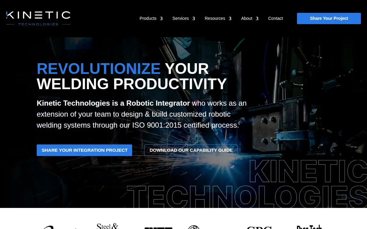 Homepage of Kinetic Technologies LLC