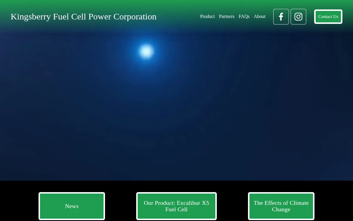 Homepage of Kingsberry Fuel Cell Power, INC