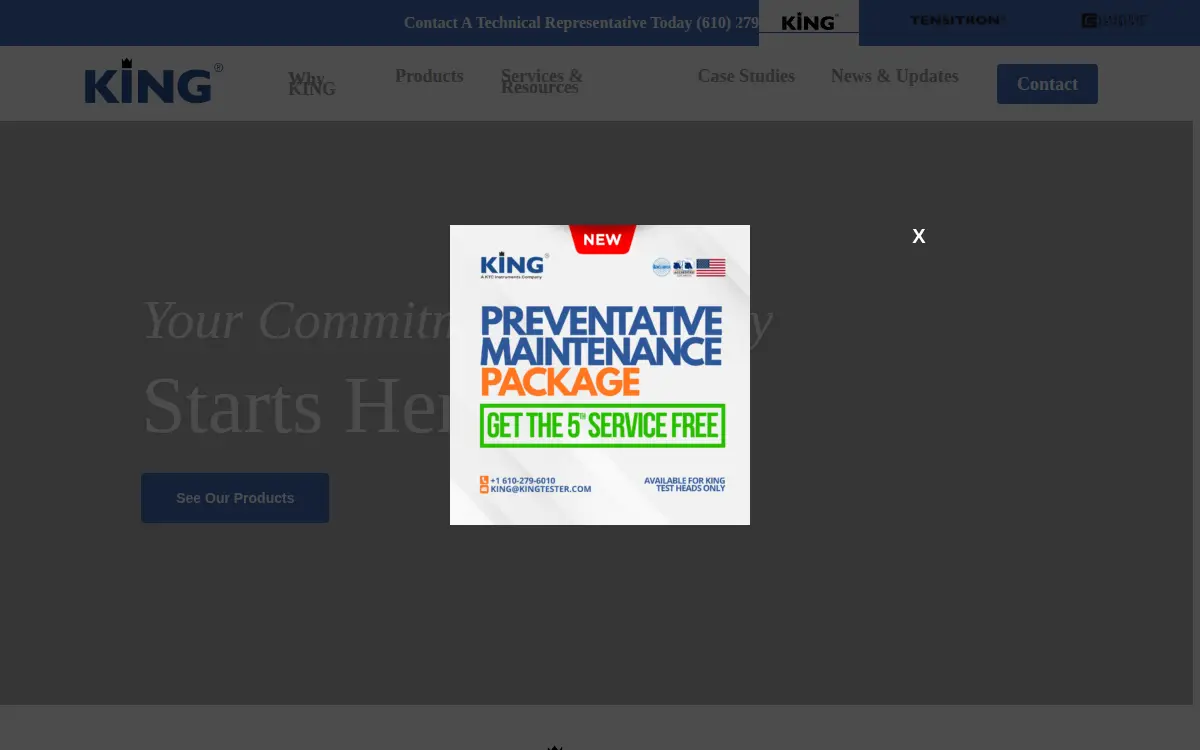 Homepage of King Tester CORP
