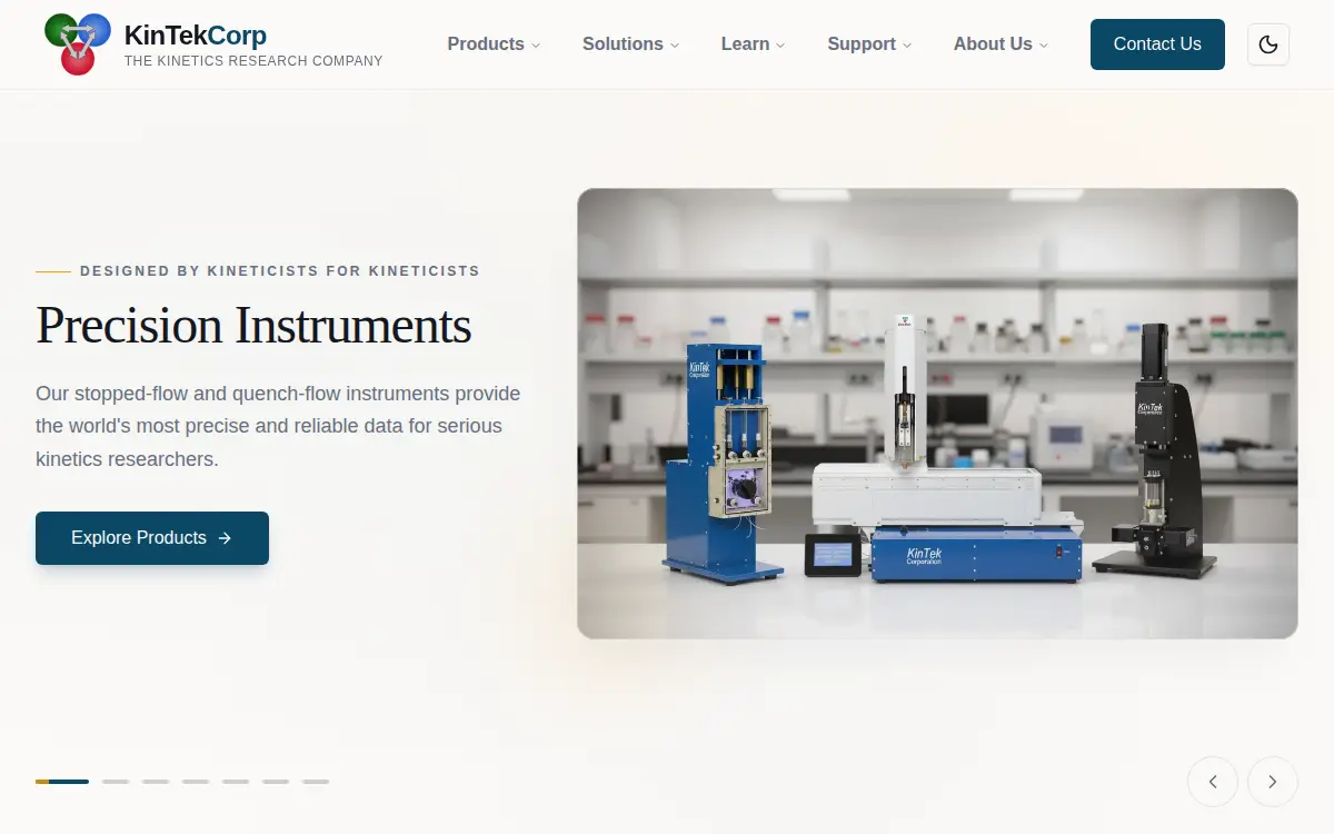 Homepage of Kintek Corporation