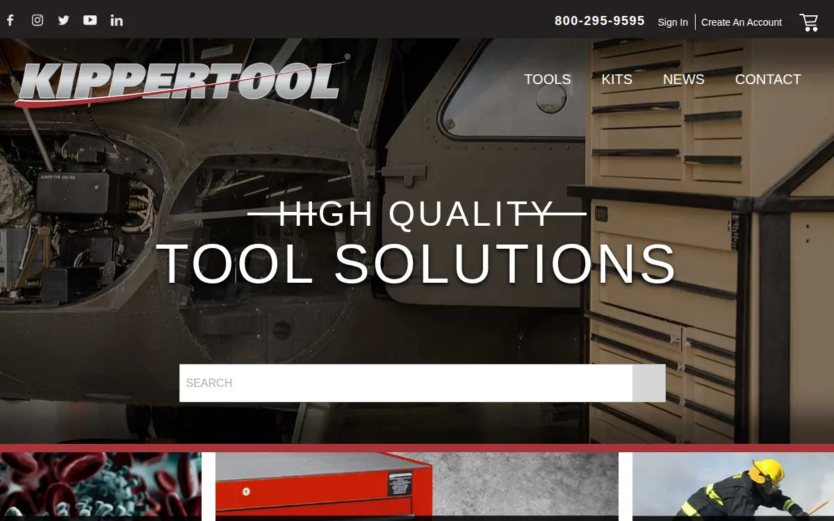 Homepage of Kipper Tool Company