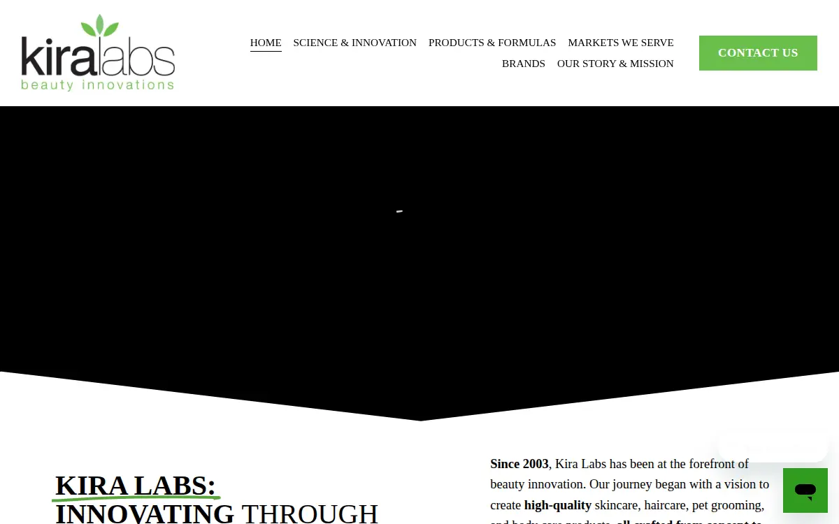 Homepage of Kira Labs INC