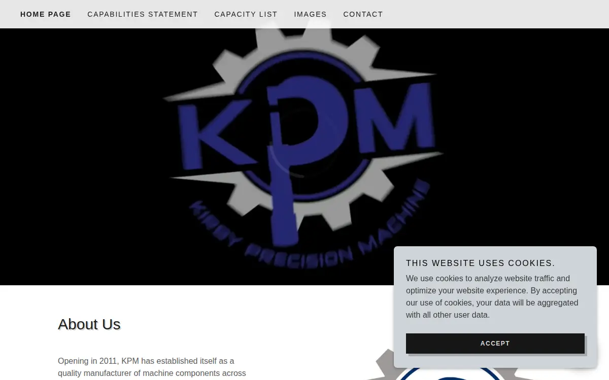 Homepage of Kirby Precision Machine LLC
