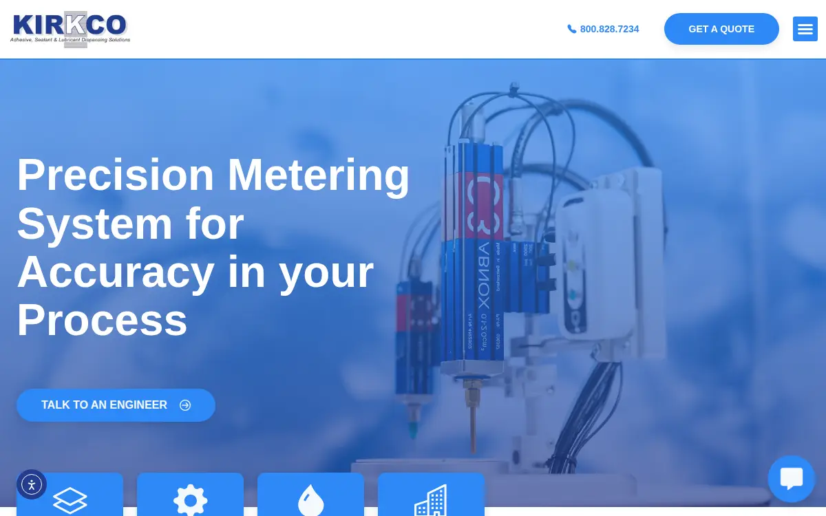 Homepage of Kirkco Corporation