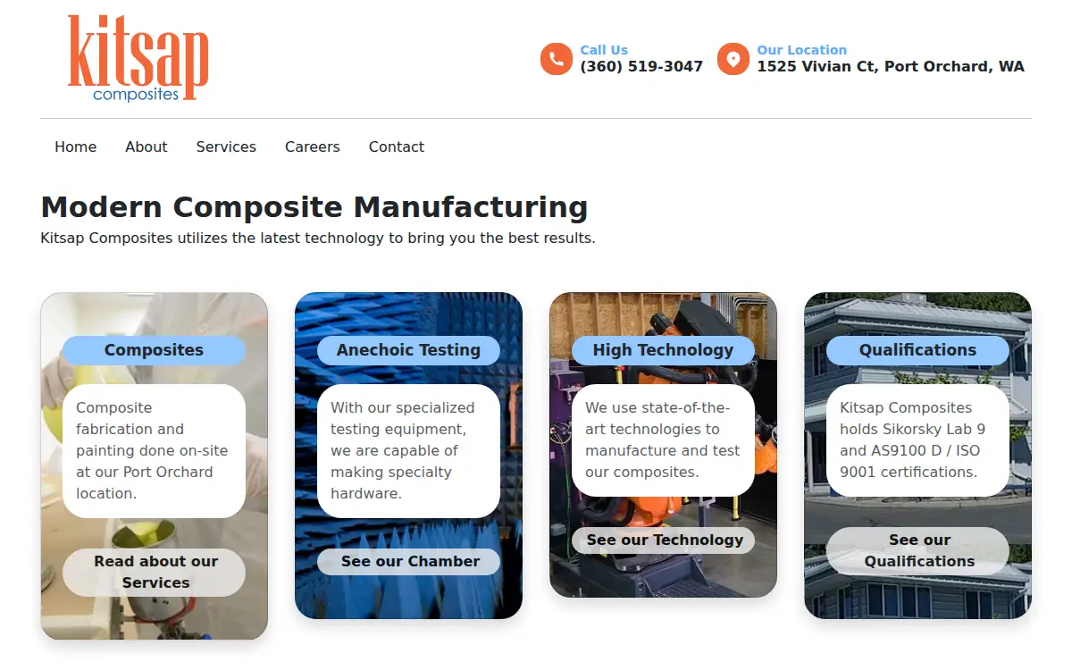 Homepage of Kitsap Composites INC