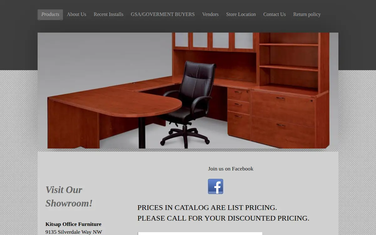 Homepage of Kitsap Office Furniture, INC.