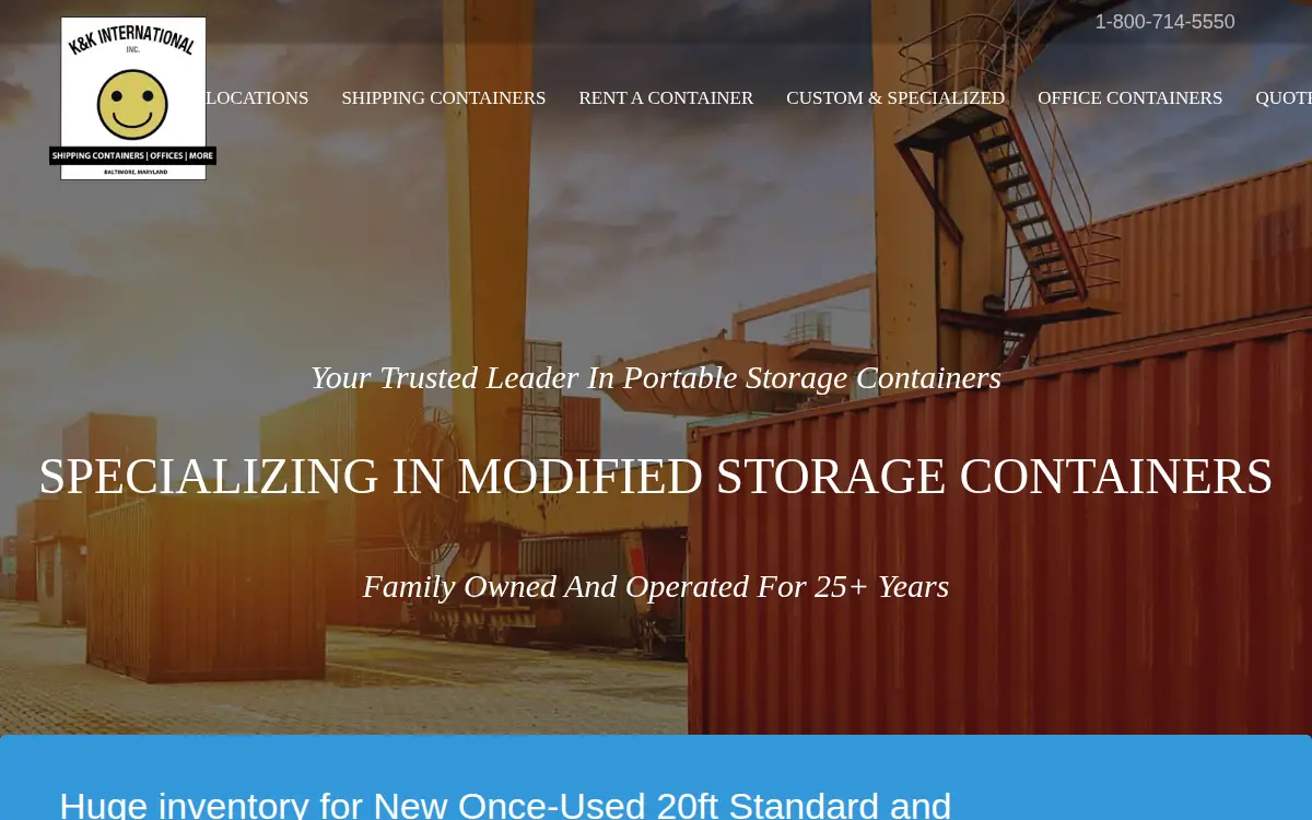 Homepage of K & K International, INC.