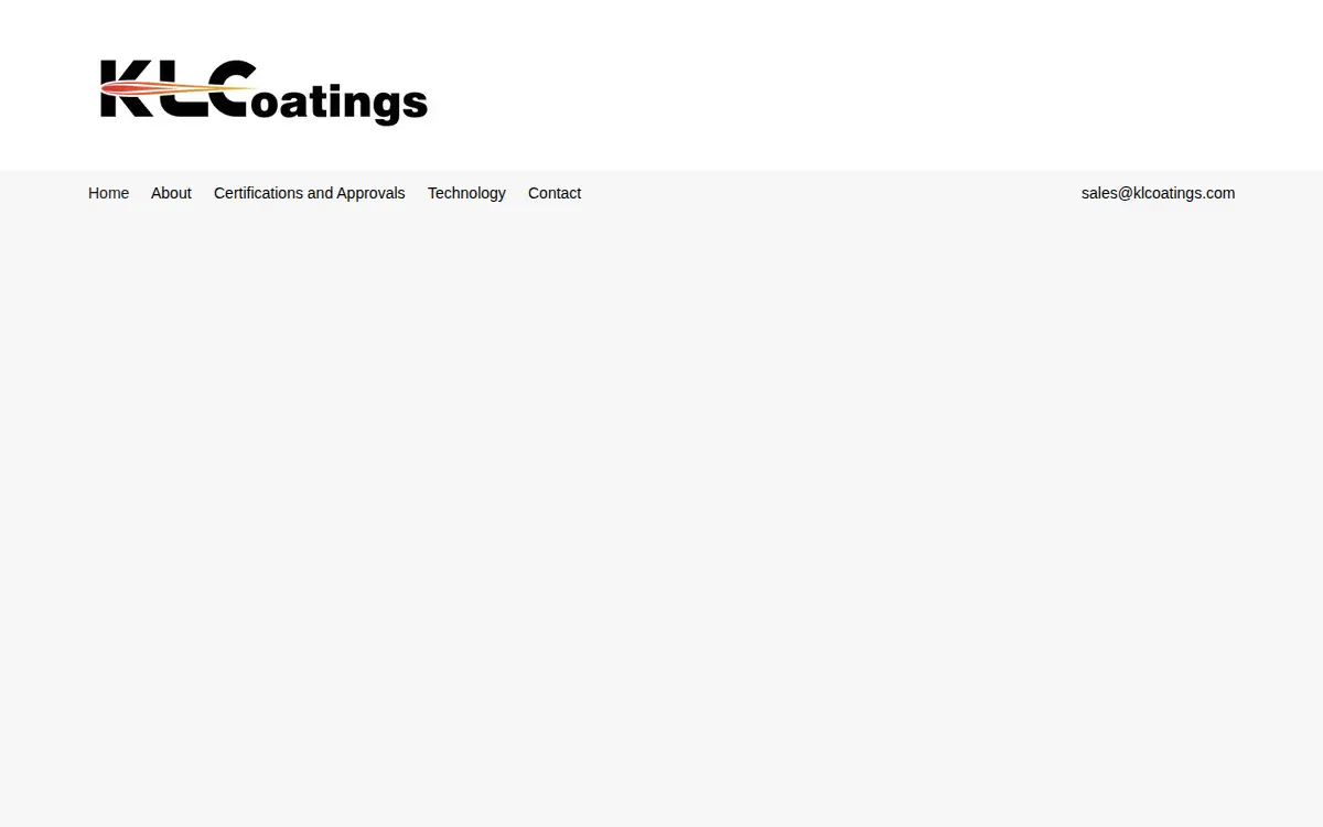 Homepage of Kl Coatings INC.