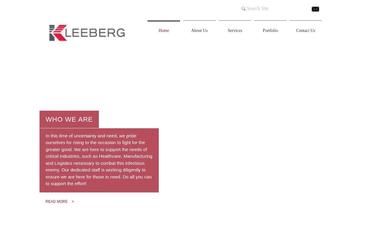 Homepage of Kleeberg Sheet Metal, INC