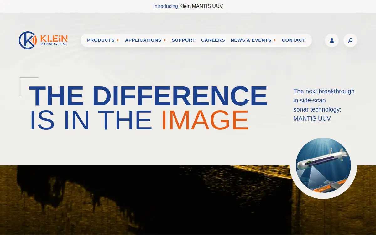 Homepage of Klein Marine Systems INC