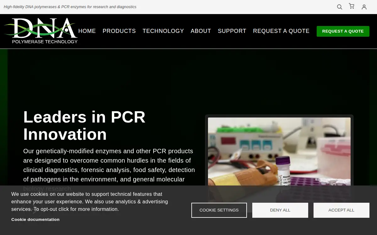 Homepage of Dna Polymerase Technology INC