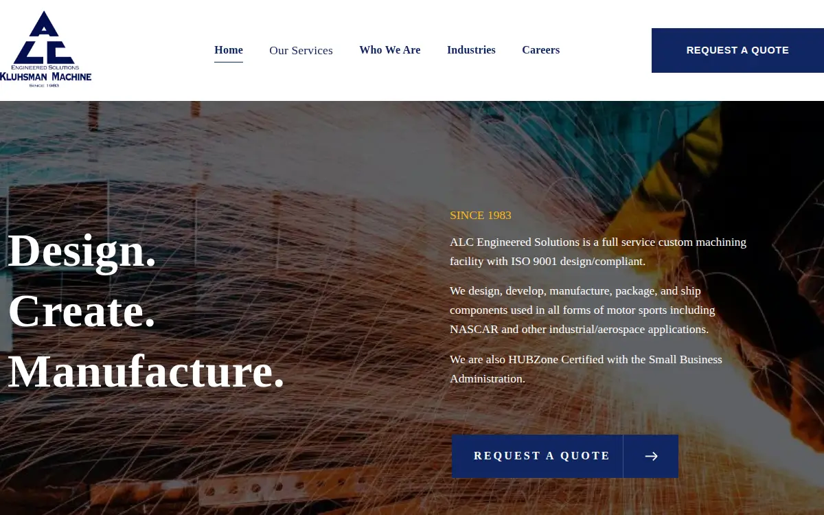 Homepage of Alc Engineered Solutions LLC