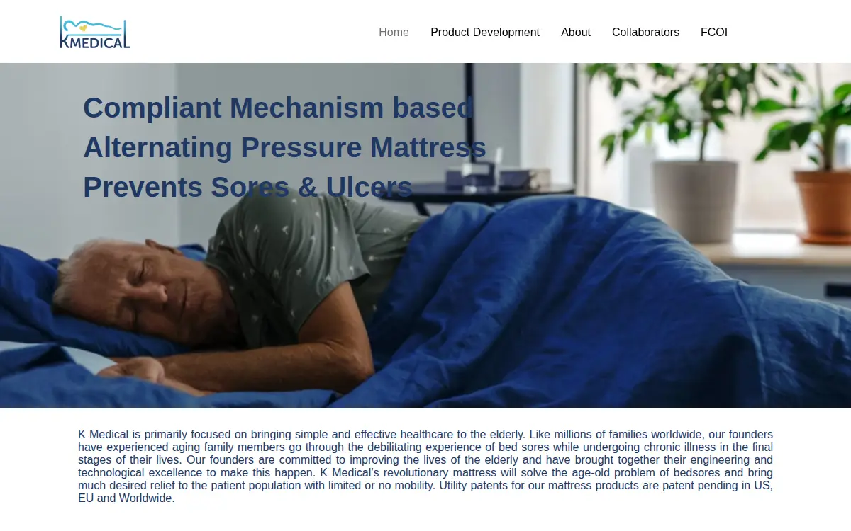 Homepage of K Medical, LLC
