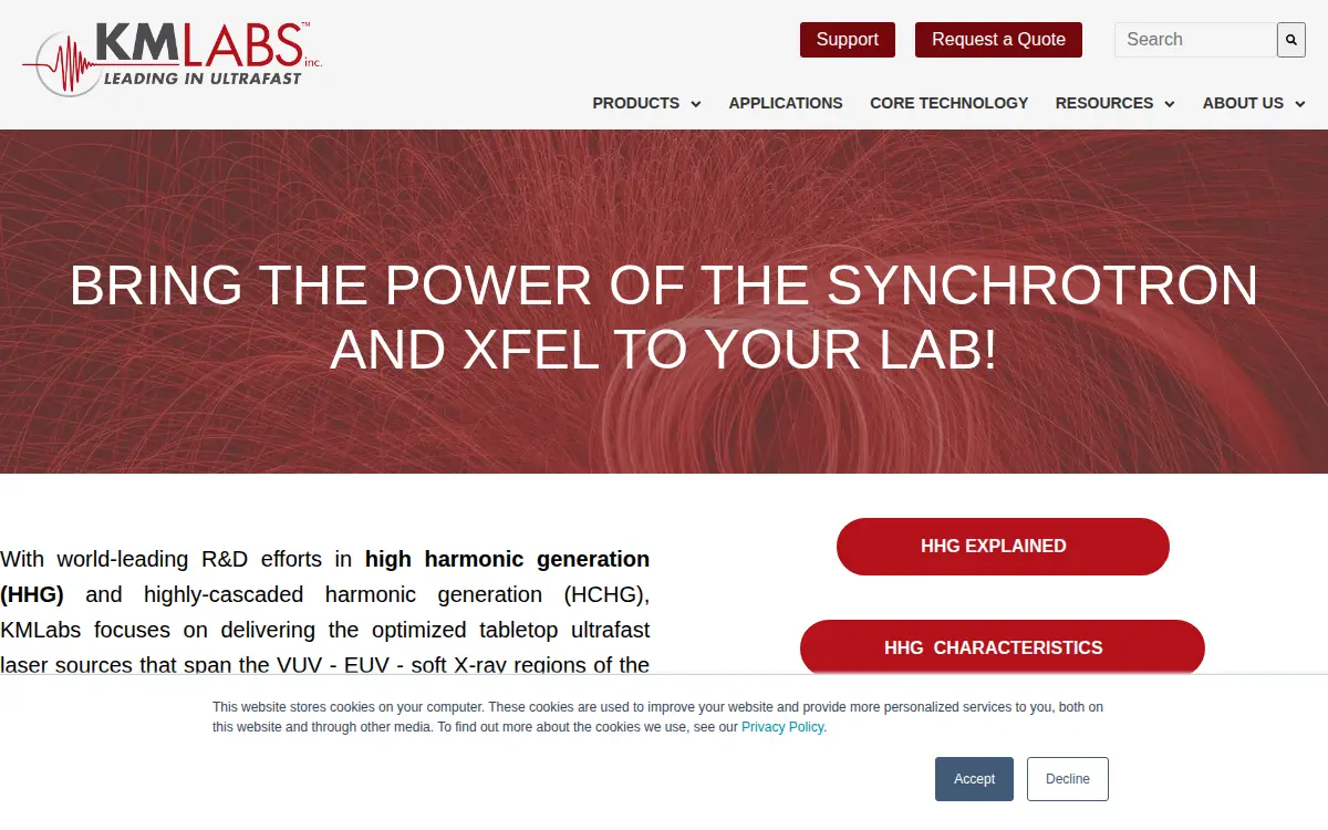 Homepage of Kapteyn-murnane Laboratories, INC