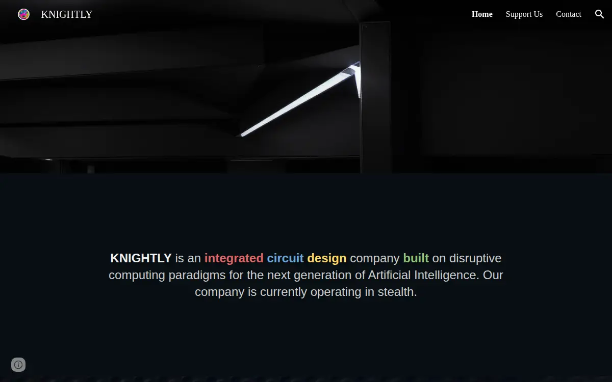 Homepage of Knightly LLC