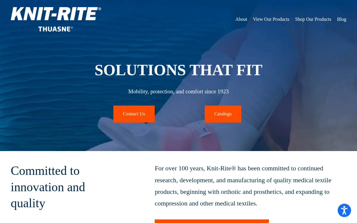Homepage of Thuasne, LLC