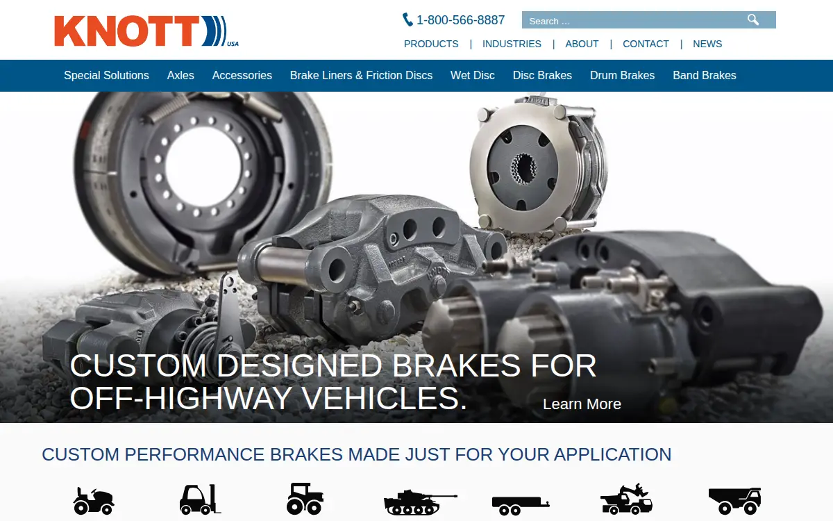 Homepage of Knott Brake CO