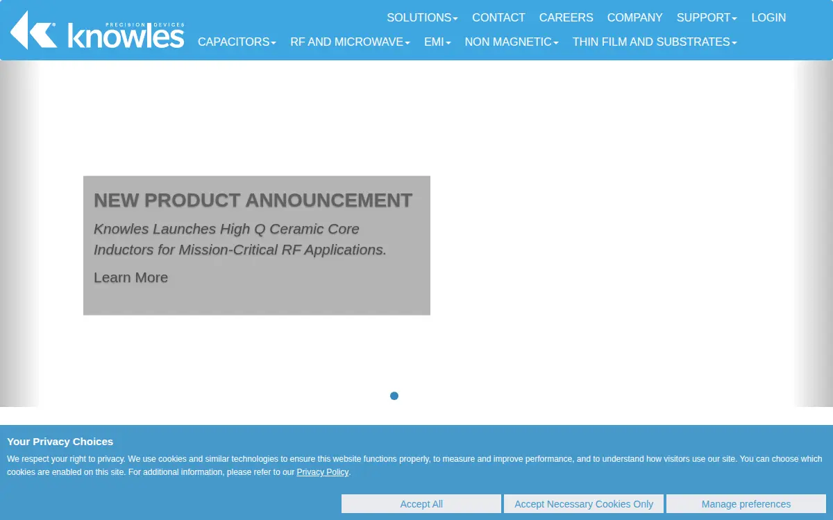 Homepage of Novacap, LLC