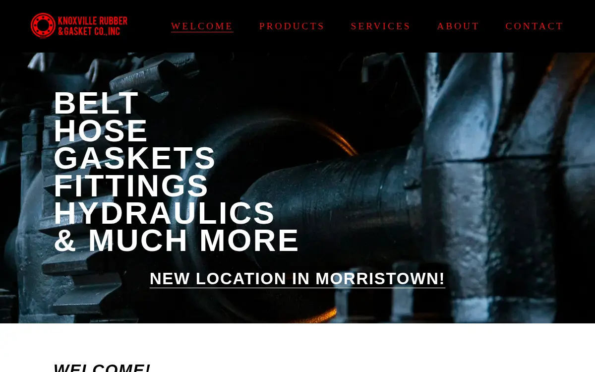 Homepage of Knoxville Rubber and Gasket Co, INC