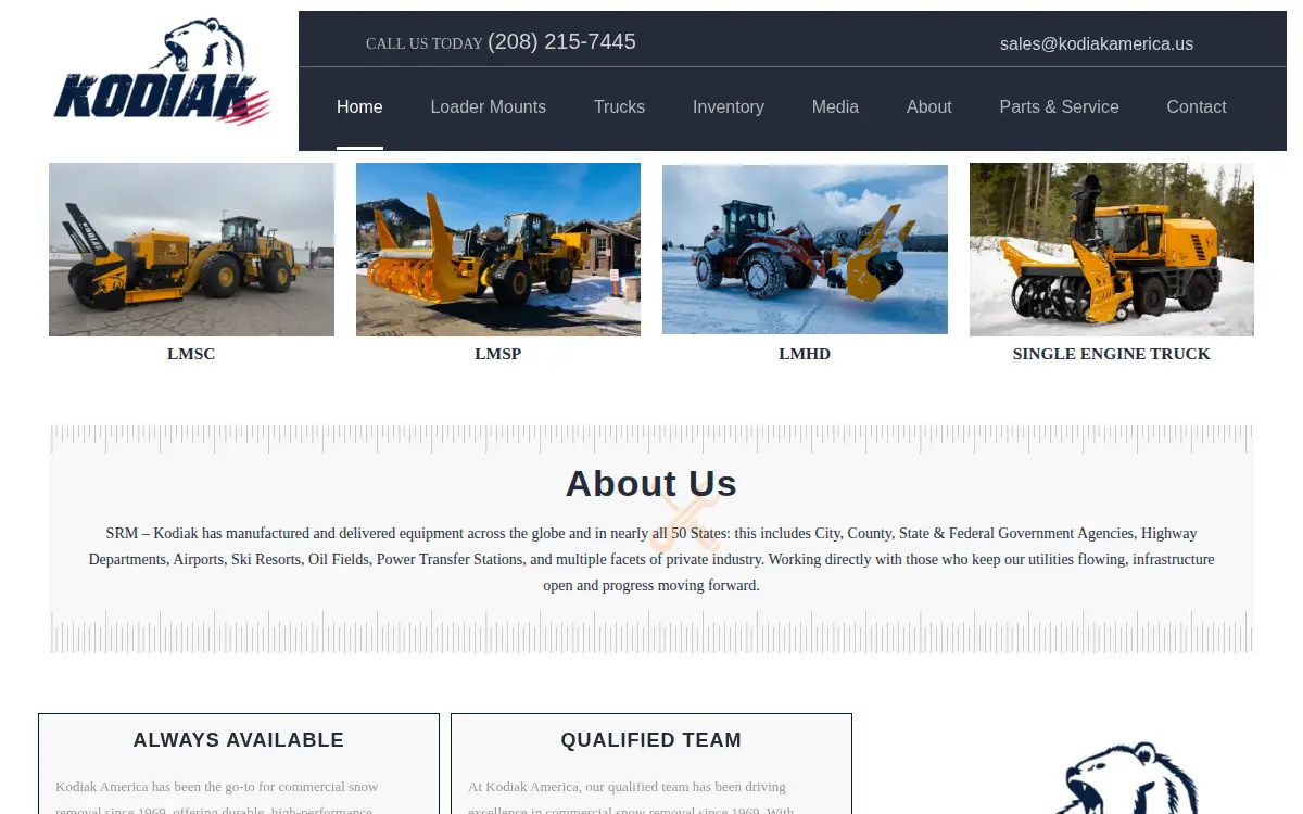 Homepage of Srm-kodiak America LLC