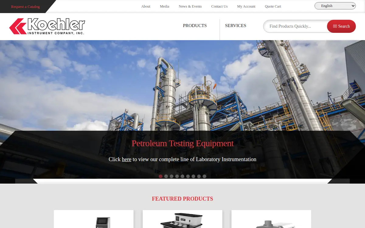 Homepage of Koehler Instrument Company, INC.