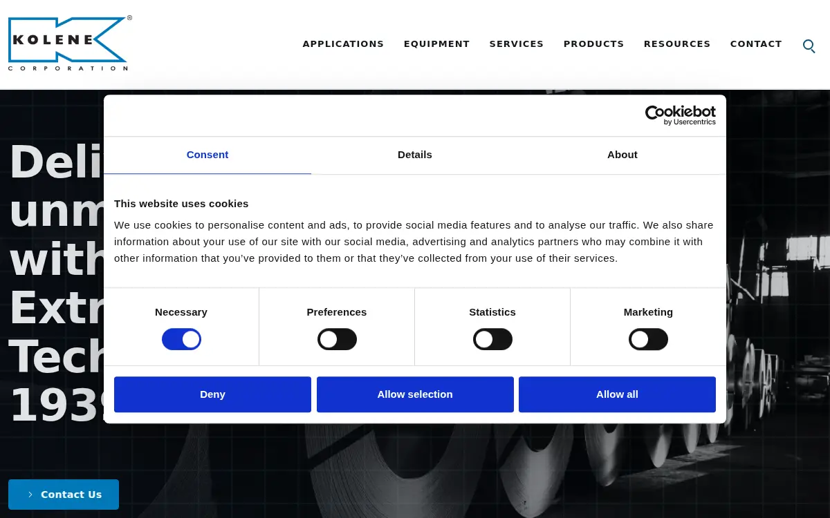 Homepage of Kolene CORP