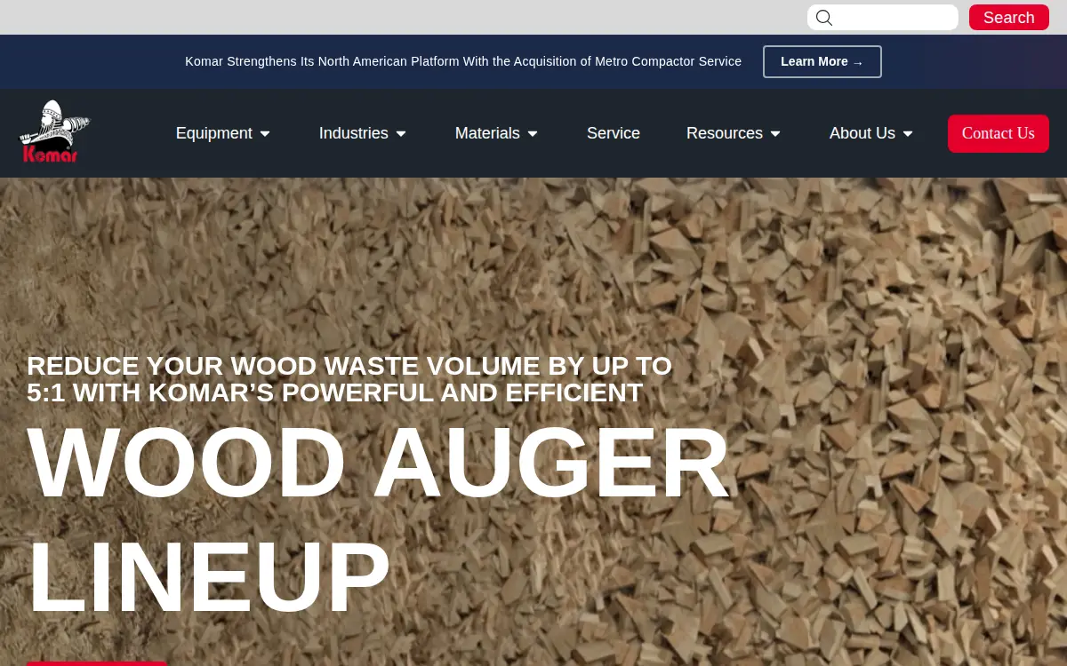 Homepage of Komar Industries, LLC