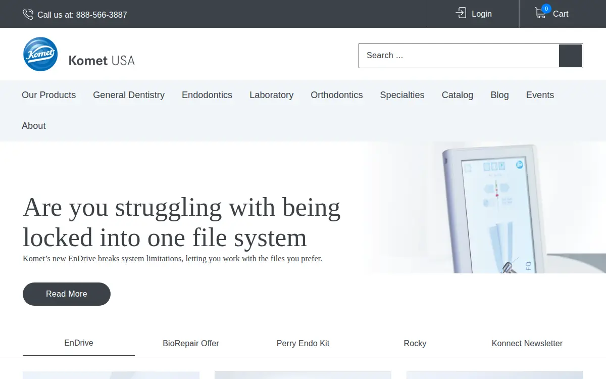 Homepage of Komet Usa, LLC