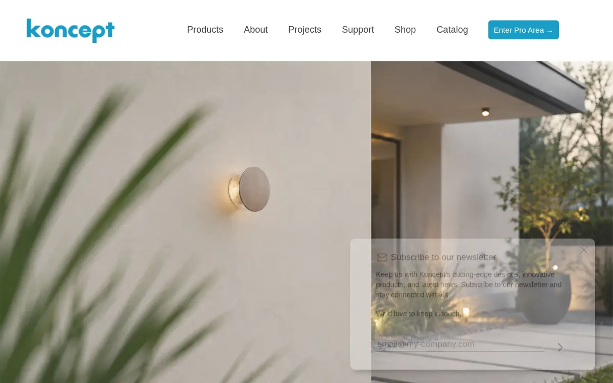 Homepage of Koncept Technologies INC.